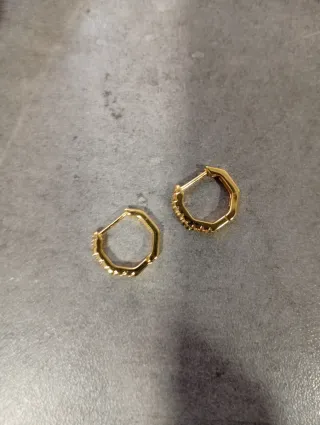 Pendientes bañado de Oro S925
