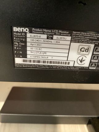 Monitor Gaming 28” UHD 4K HDR. 3840x2160