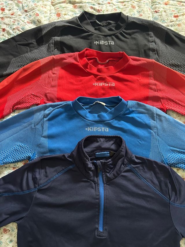 Lote 4 Camisetas Técnicas Kipsta Niño 12-14 Años