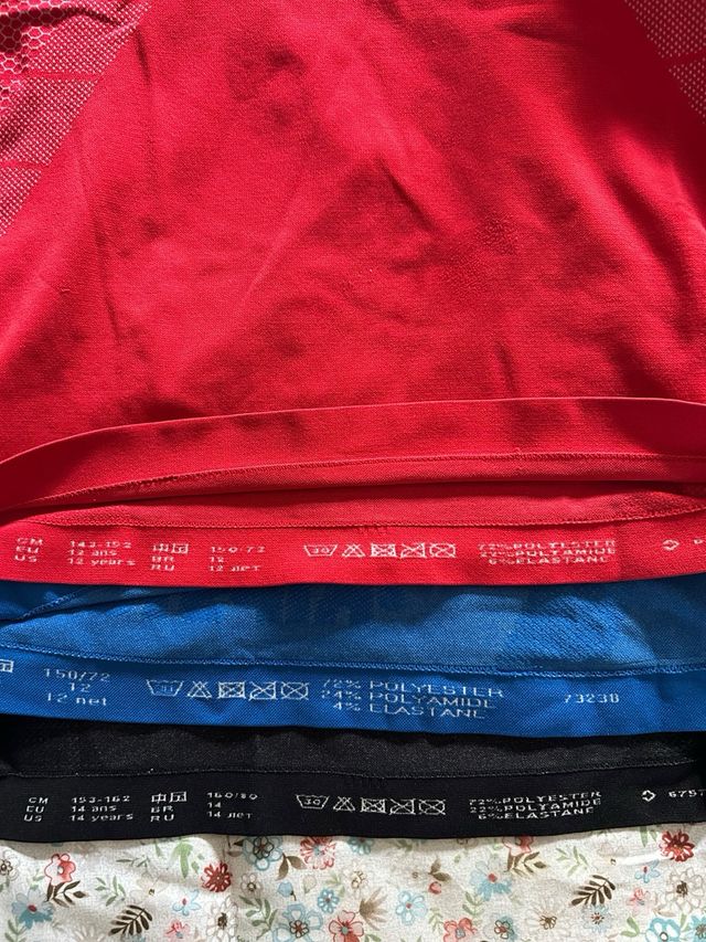 Lote 4 Camisetas Técnicas Kipsta Niño 12-14 Años