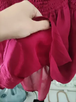 Top tirantes boho Mango rojo