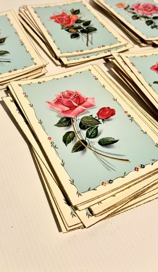 149 cartoline postali vintage floreali anni 1960