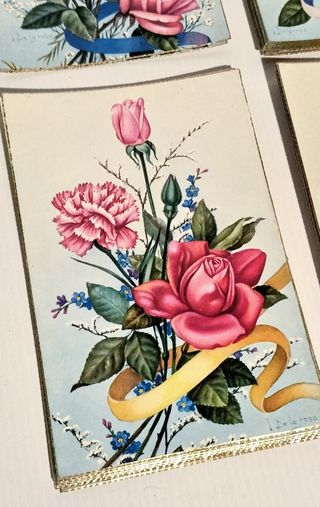 149 cartoline postali vintage floreali anni 1960