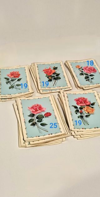 149 cartoline postali vintage floreali anni 1960