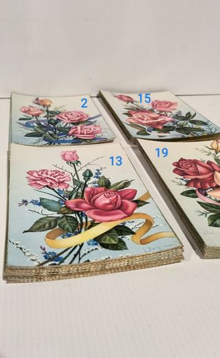 149 cartoline postali vintage floreali anni 1960