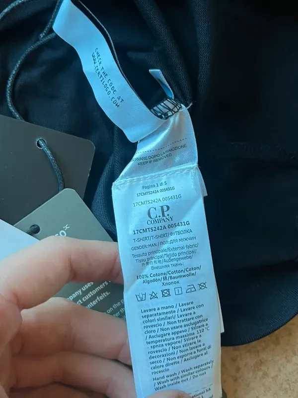 T-shirt C.P. Company nera taglia M