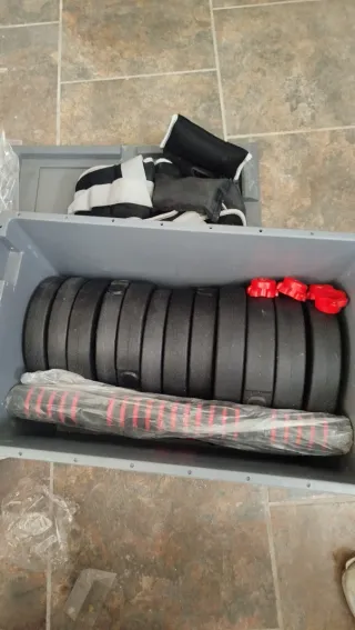 Juego de pesas sin usar