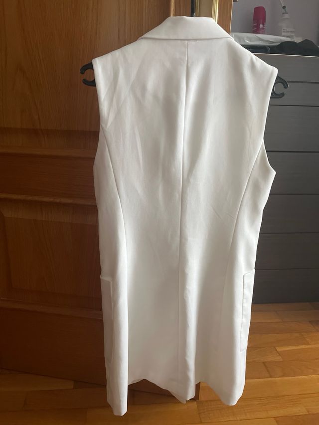 Chaleco Vestido Blanco Stradivarius Talla S