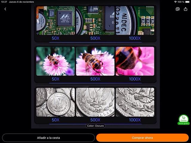 Microscopio Digital con Pantalla, blanco