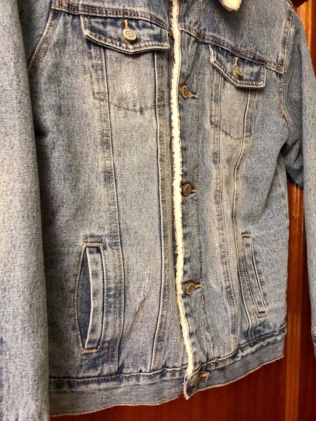 Cazadora vaquera forrada borreguillo