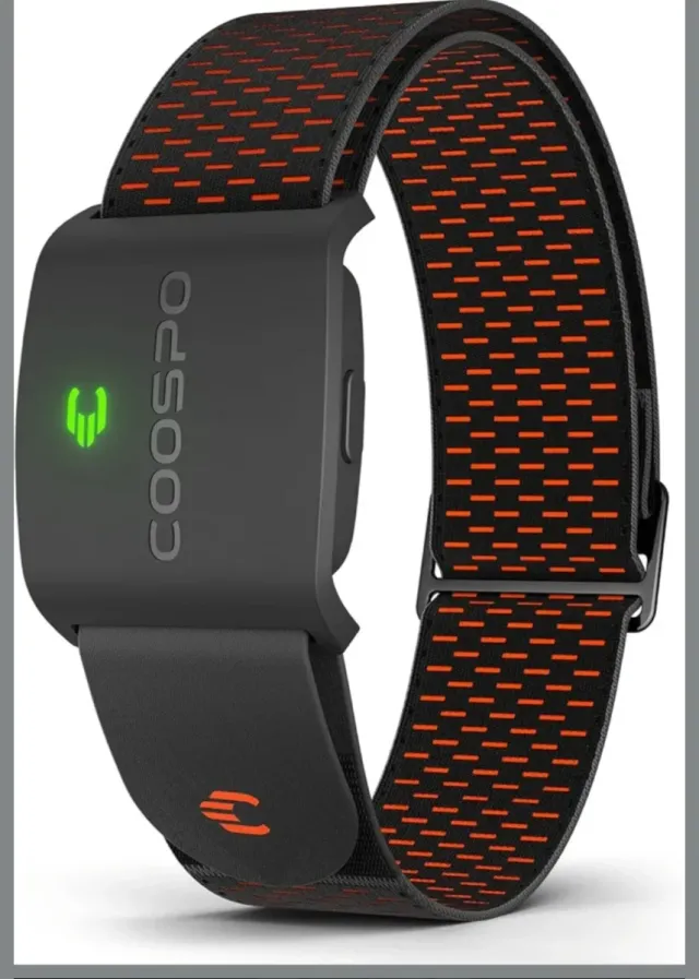 COOSE HW9 Cardiofrequenzimetro con fascia Bluetooth 5.0 Ant+ con memoria, sensore LED, impermeabile IP67, compatibile con Wahoo Strava Polar, nuovo