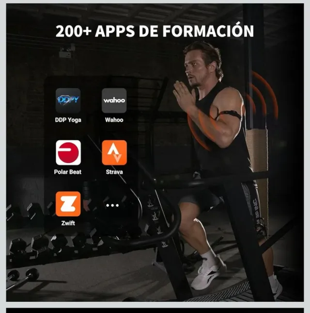 COOSE HW9 Cardiofrequenzimetro con fascia Bluetooth 5.0 Ant+ con memoria, sensore LED, impermeabile IP67, compatibile con Wahoo Strava Polar, nuovo