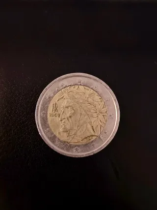 Moneda 2 Euros Italia 2002 Dante Alighieri