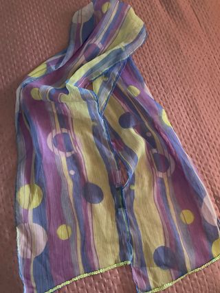 Sciarpa foulard donna righe e pois