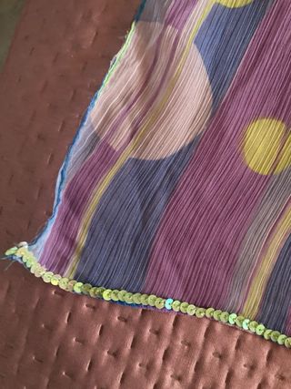 Sciarpa foulard donna righe e pois