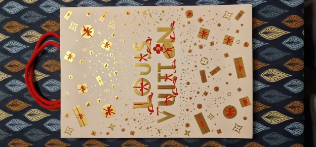 Bolsa Louis Vuitton Navidad Estampado Oro y Rojo