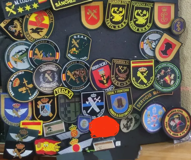 Collezione di adesivi Guardia Civil e altri corpi