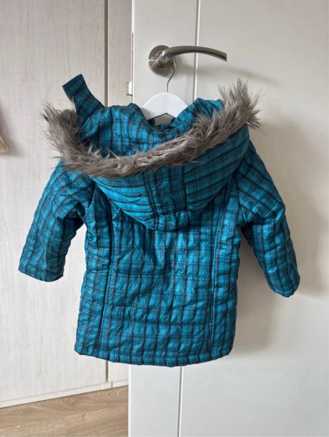 Abrigo cuadros azul 2-3 años