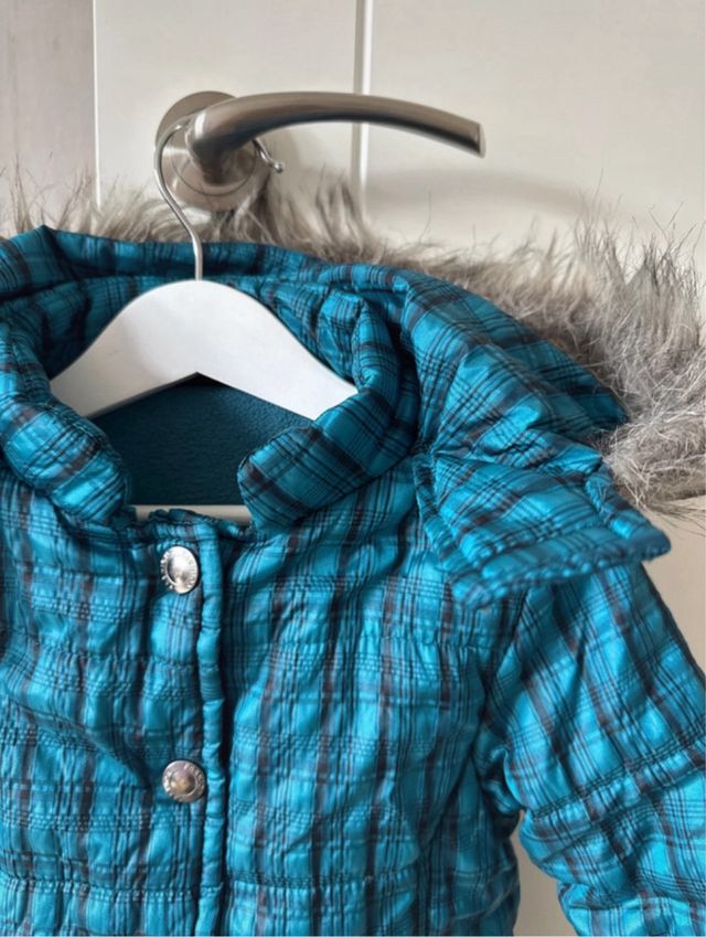 Abrigo cuadros azul 2-3 años