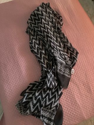Sciarpa/foulard donna nero e grigio