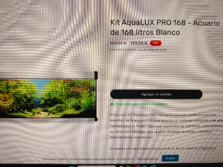 Acuario AquaLUX PRO 168L Blanco