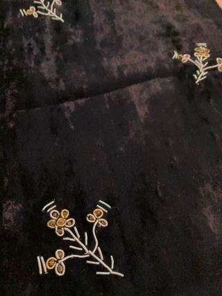 Sciarpa/foulard donna nero con fiori