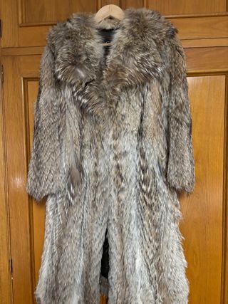 Abrigo largo piel zorro diseñador