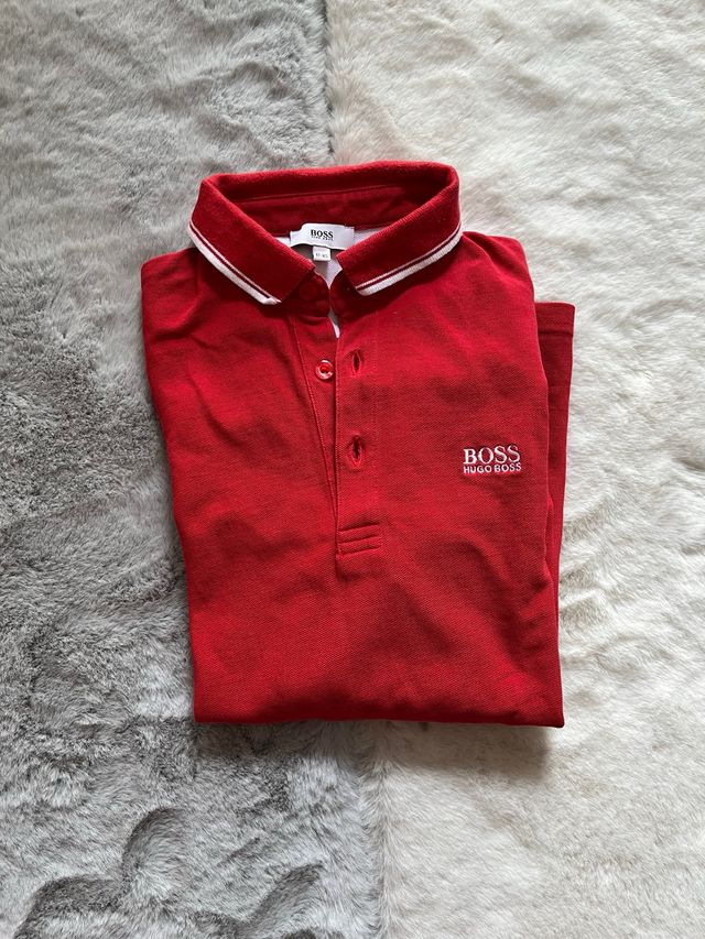 Polo Hugo Boss Rojo Niño