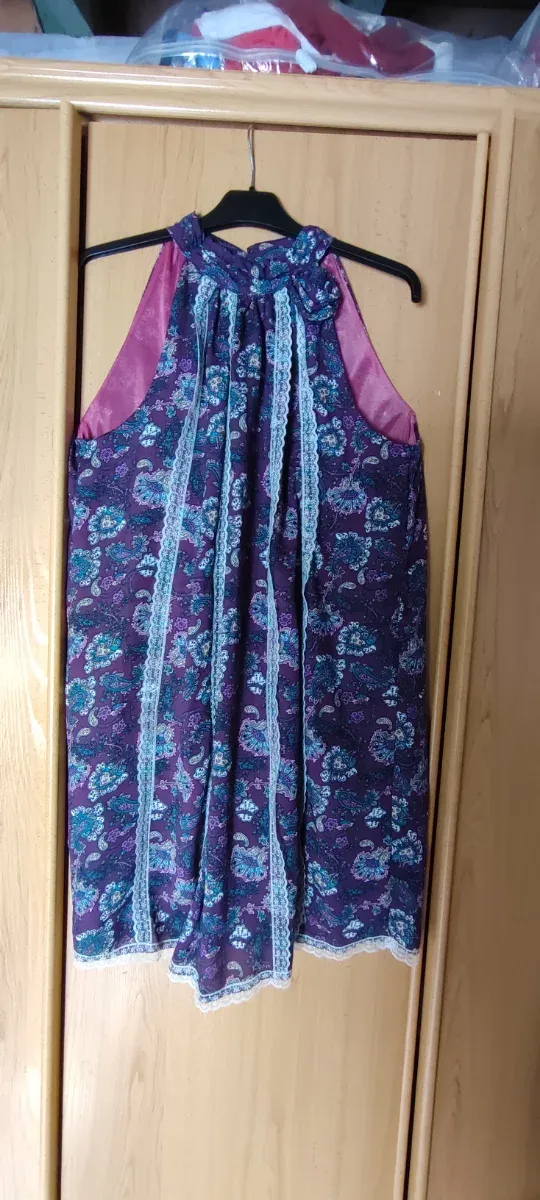 Vestido M/L floral con encaje