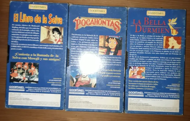 6 Filmes VHS Disney (Espanhol)