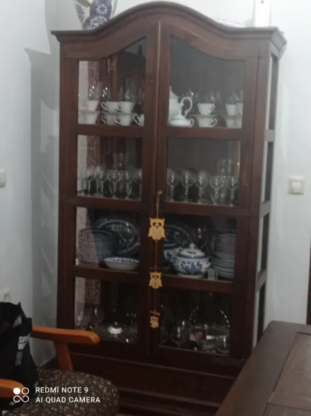 Vitrina de madera y cristal