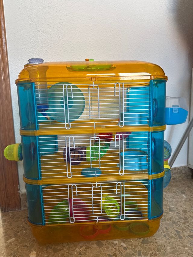 Jaula Hámster 3 Pisos + Accesorios