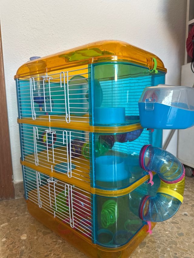 Jaula Hámster 3 Pisos + Accesorios