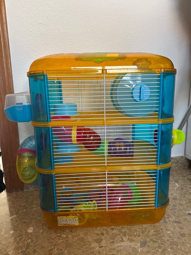Jaula Hámster 3 Pisos + Accesorios