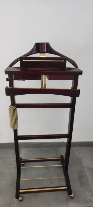 Galán de noche in legno e metallo