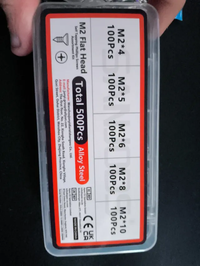 Kit Tornillos M2 Planos 500uds