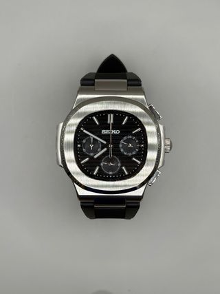 Seiko Mod Patek Cronógrafo Negro