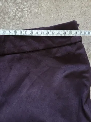 ZARA Conjunto efecto suede marron púrpura Talla S
