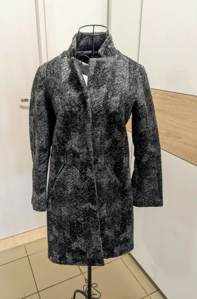 Cappotto Vertigo Fantasia Spigato,S lunghezza medi