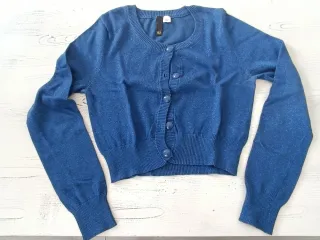 Chaqueta bolero azul brillante talla 42