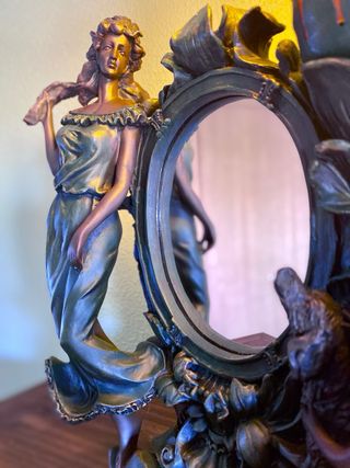 Lampada Art Nouveau con Specchio