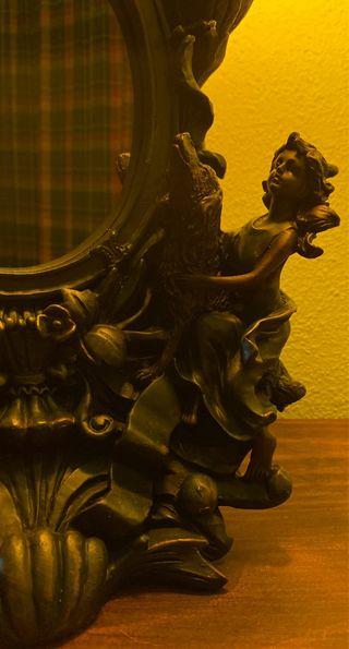 Lampada Art Nouveau con Specchio