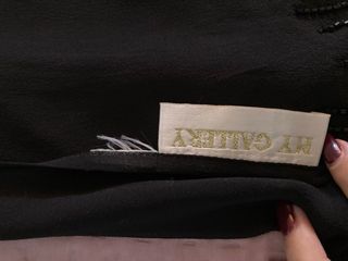 Sciarpa/foulard donna nero con perline