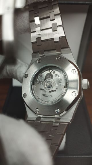 Reloj Seiko Mod AP Royal-Oak Black Skeleton - NH70