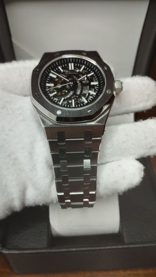 Reloj Seiko Mod AP Royal-Oak Black Skeleton - NH70