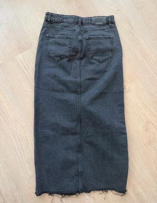 Falda vaquera negra Stradivarius