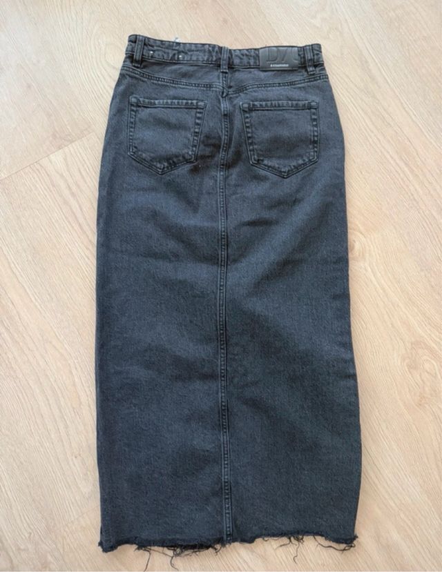 Falda vaquera negra Stradivarius