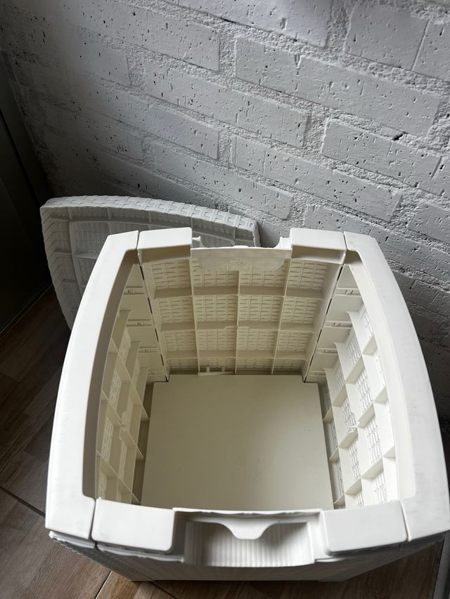 Mesa arcón technorattan blanco