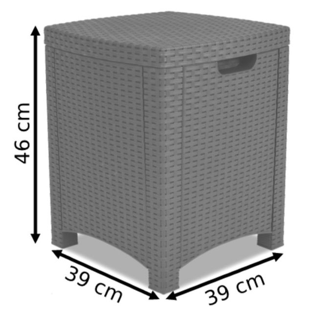 Mesa arcón technorattan blanco