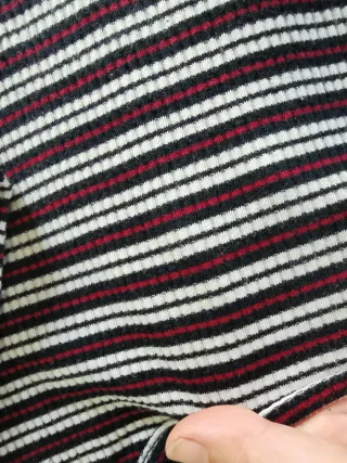 Vestido de tubo a rallas + falda de tubo